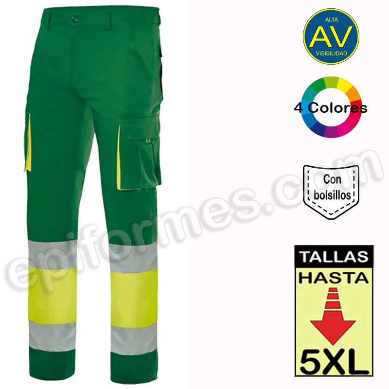 Pantalón 100% algodón bicolor