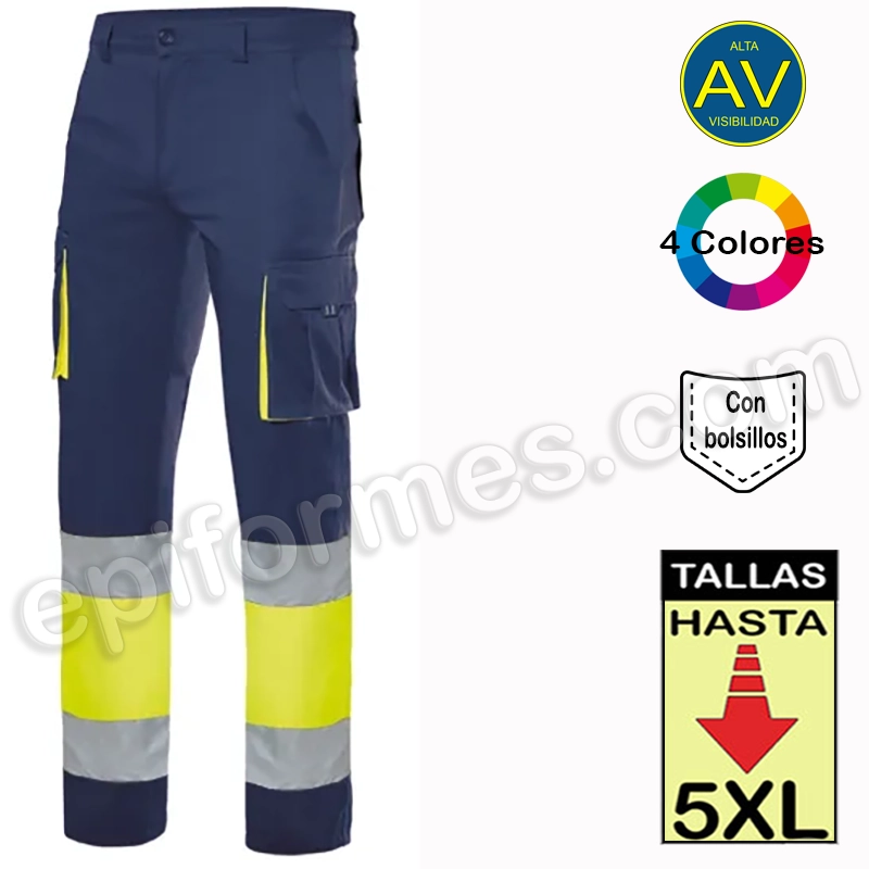 Pantalón 100% algodón bicolor