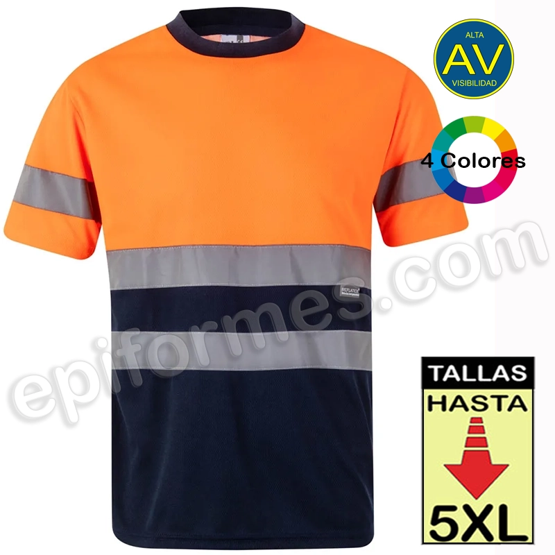 Camiseta alta visibilidad combinada