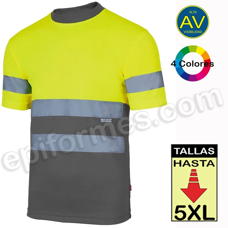 Camiseta alta visibilidad combinada