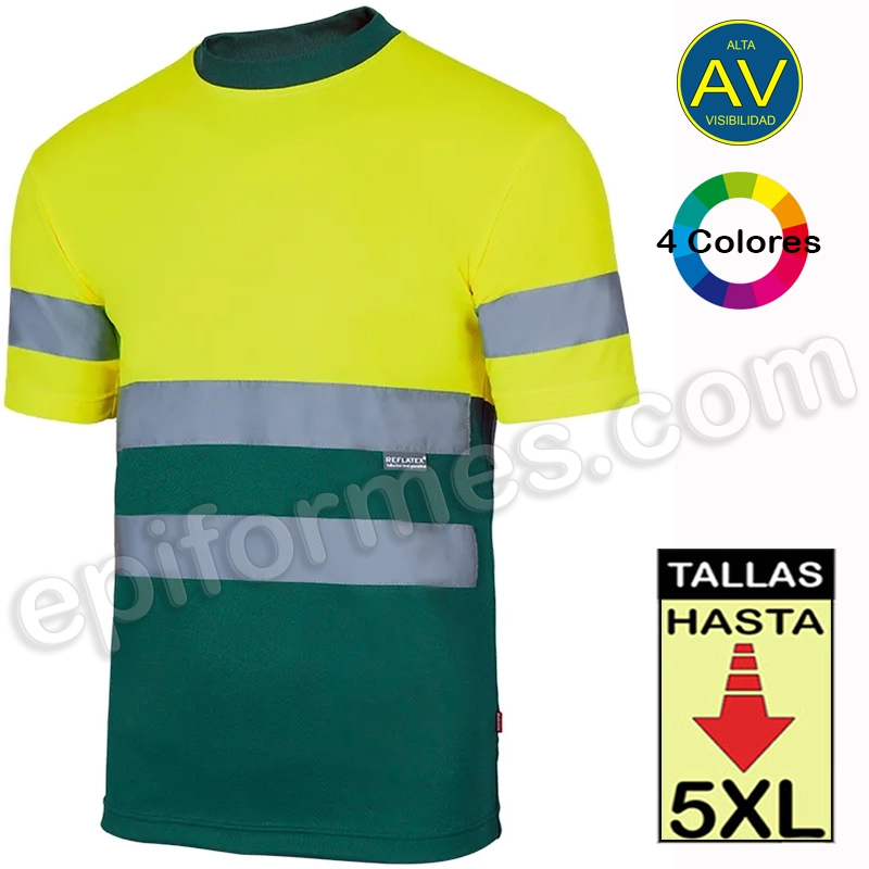 Camiseta alta visibilidad combinada