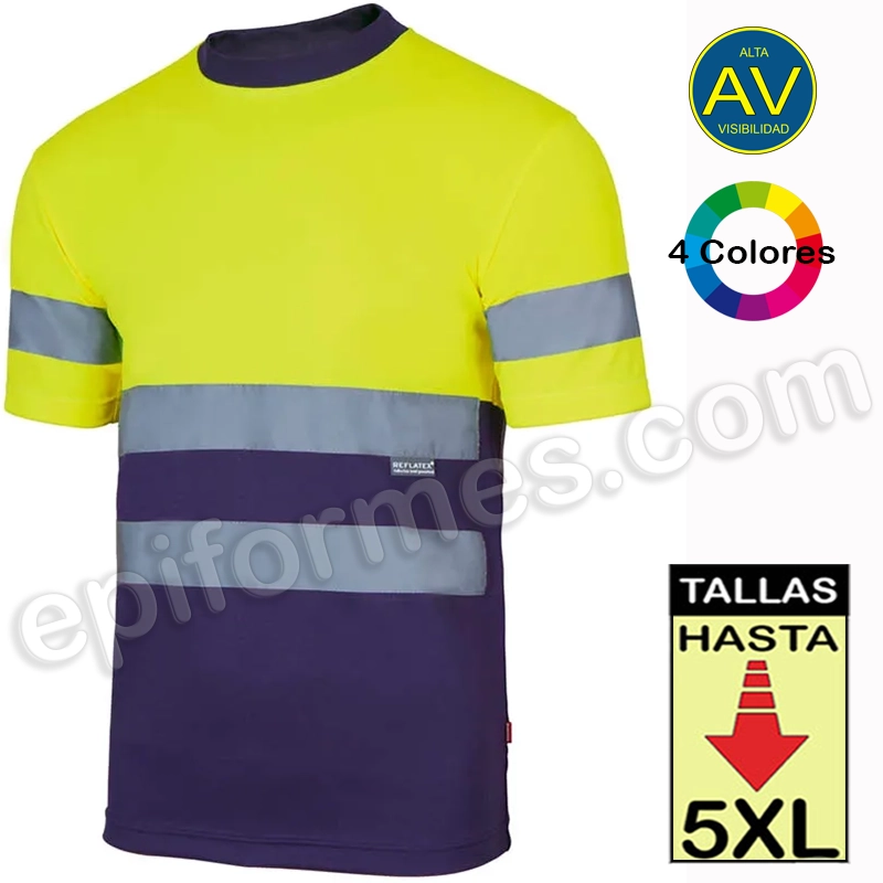 Camiseta alta visibilidad combinada