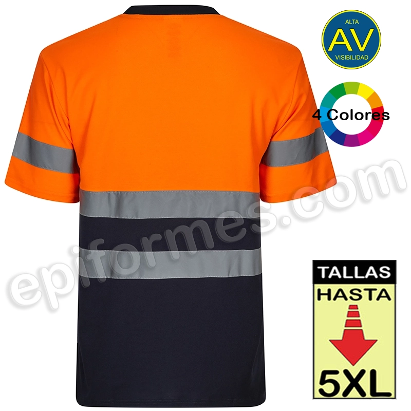 Camiseta trabajo manga corta AV combinada