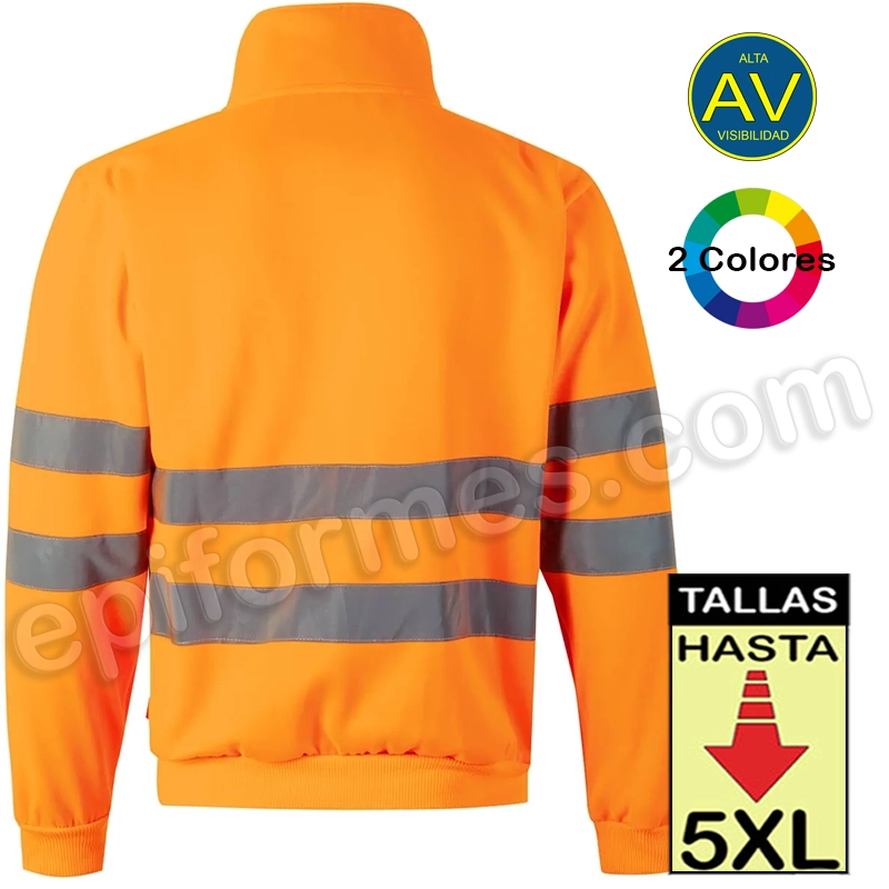 Sudadera alta visibilidad media cremallera