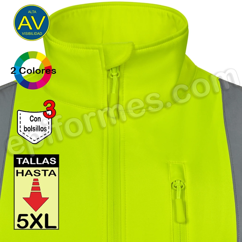 Chaleco Soft Shell alta visibilidad