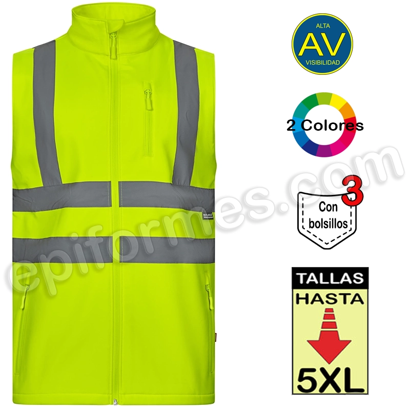 Chaleco Soft Shell alta visibilidad