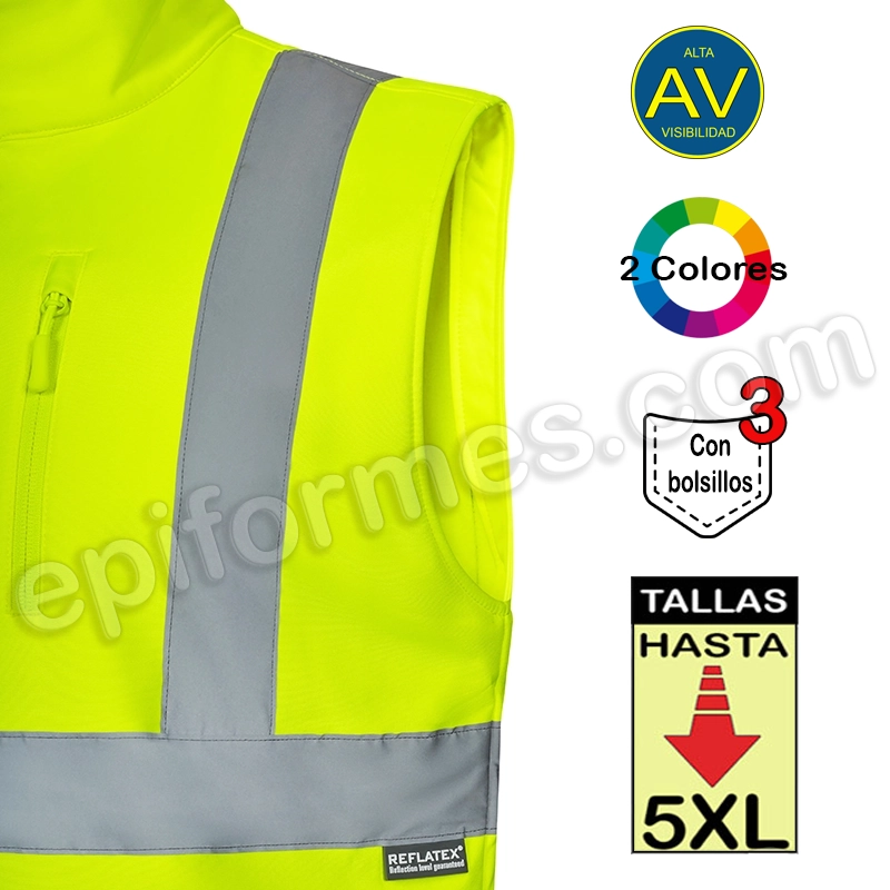 Chaleco Soft Shell alta visibilidad