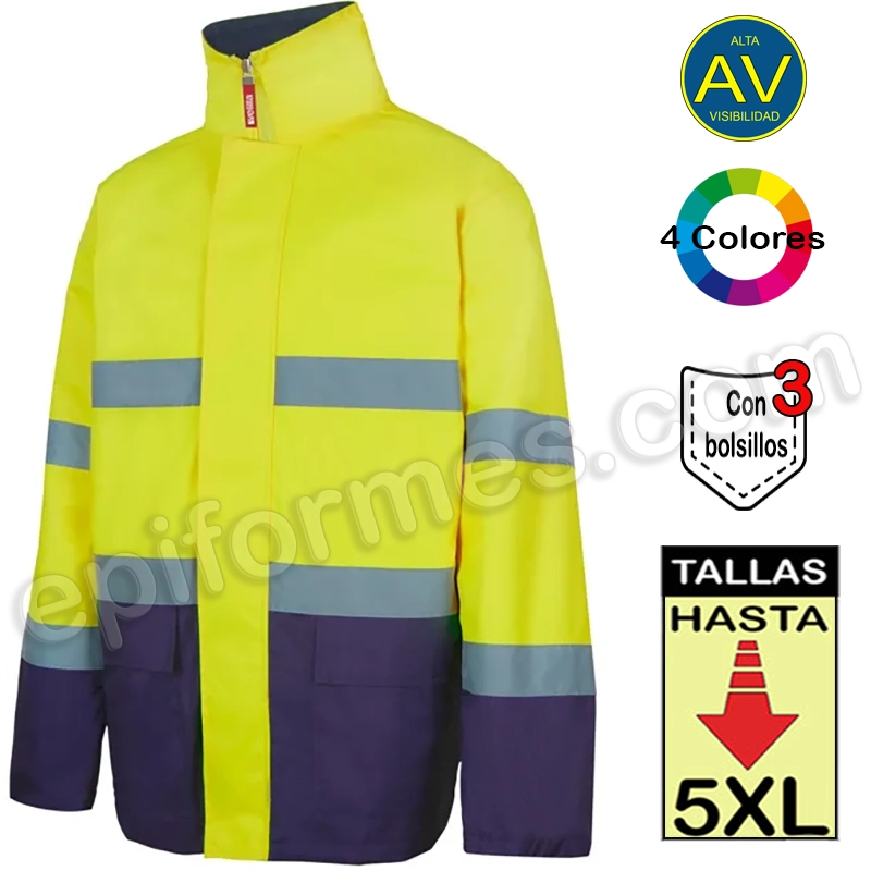 Parka bicolor hasta la 5XL