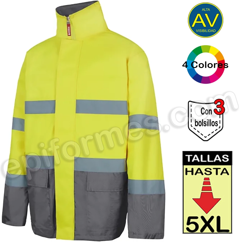 Parka bicolor hasta la 5XL