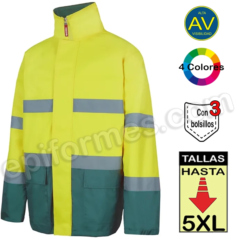 Parka bicolor hasta la 5XL