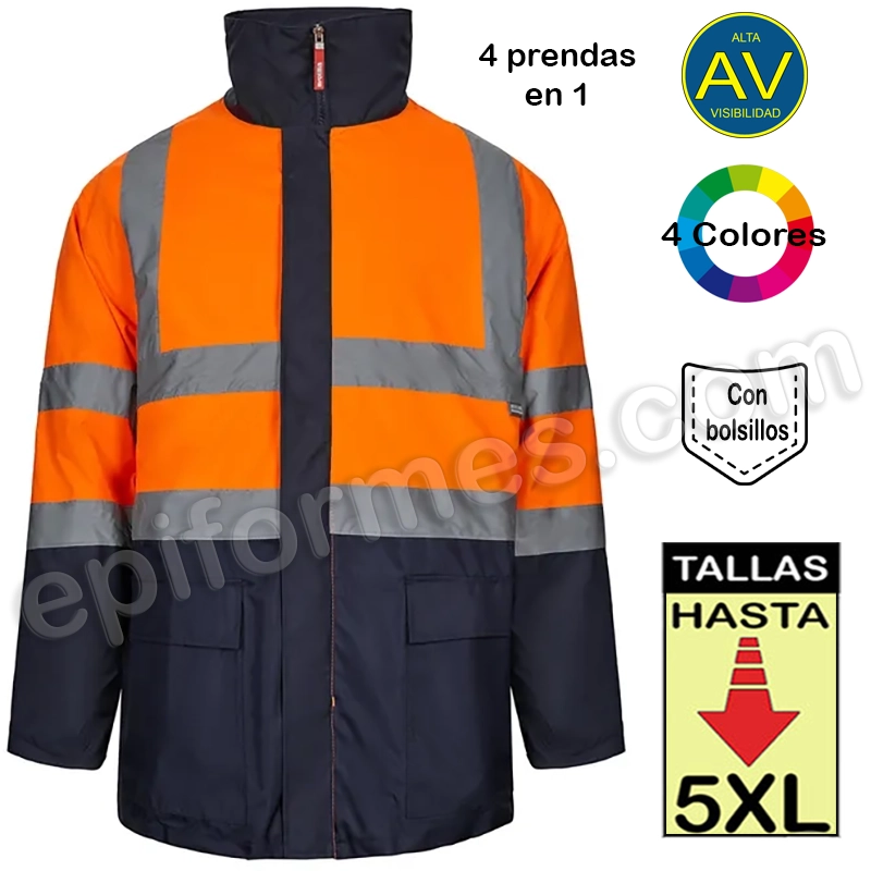 Parka 4 prendas en una 