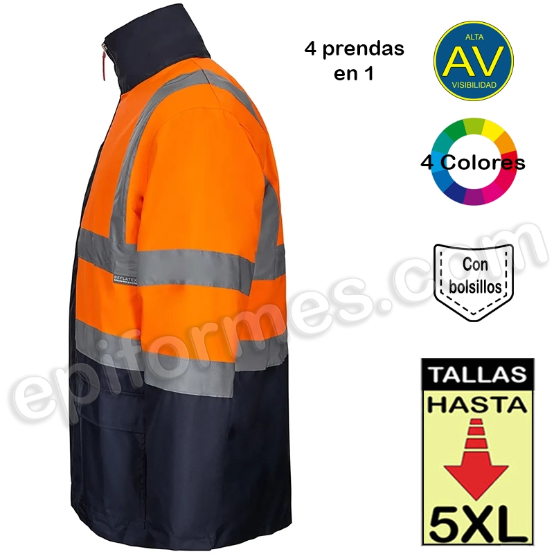 Parka 4 prendas en una 