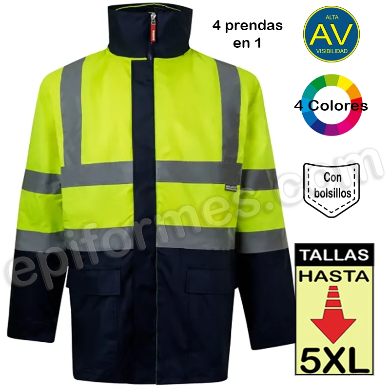 Parka 4 prendas en una 