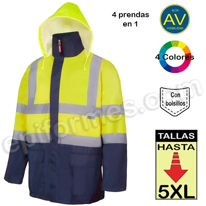 Parka 4 prendas en una 