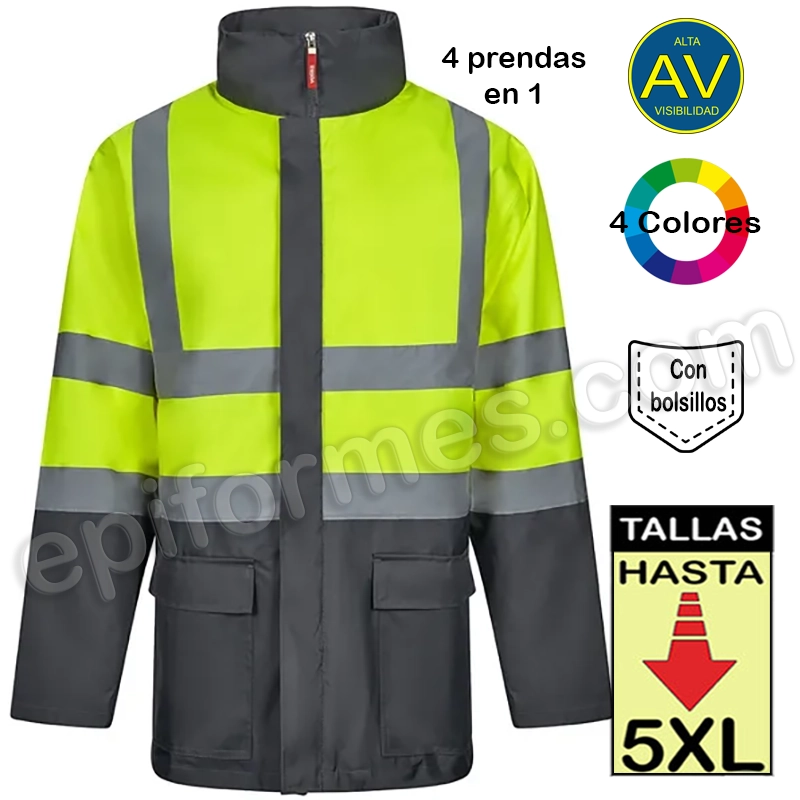 Parka 4 prendas en una 