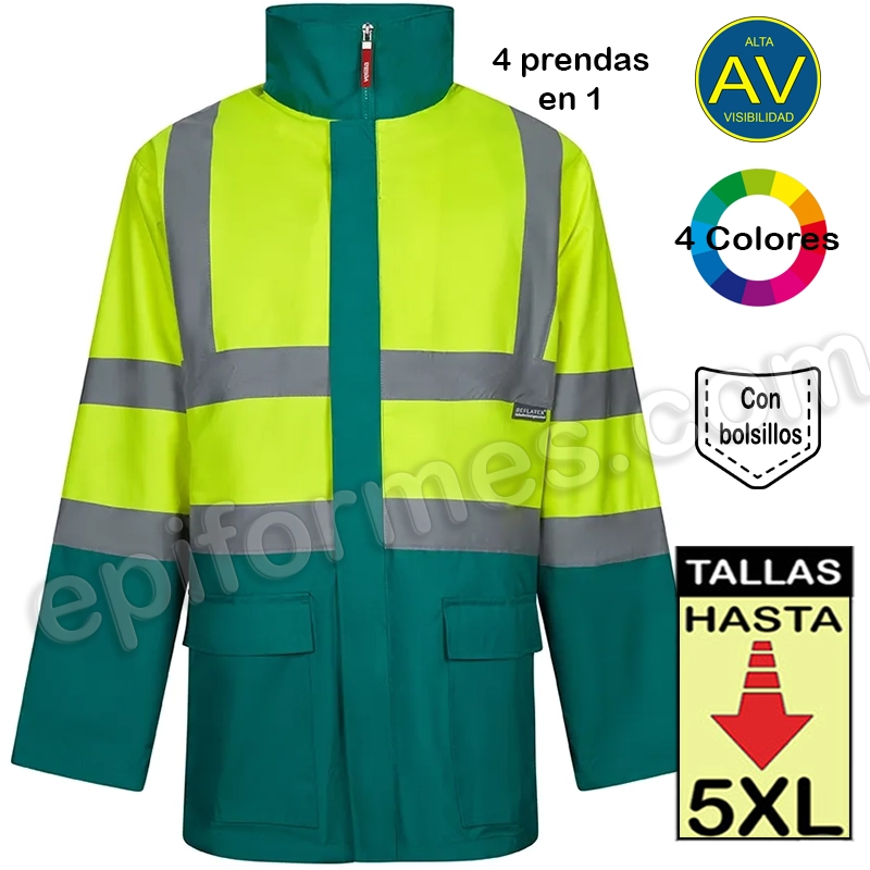 Parka 4 prendas en una 