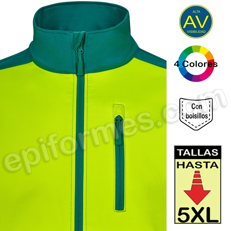 Cazadora Soft Shell bicolor