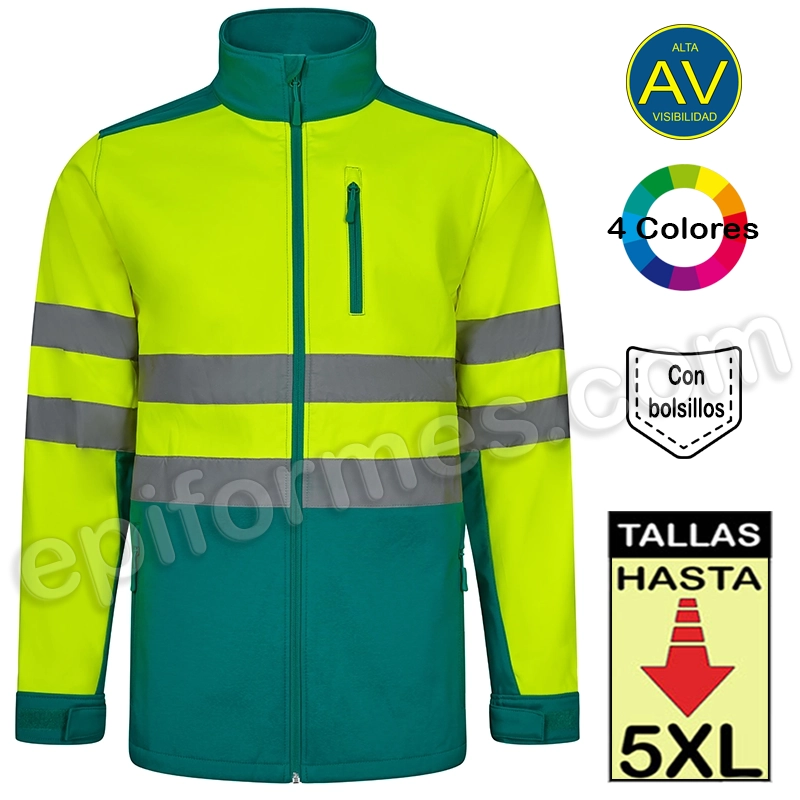 Cazadora Soft Shell bicolor