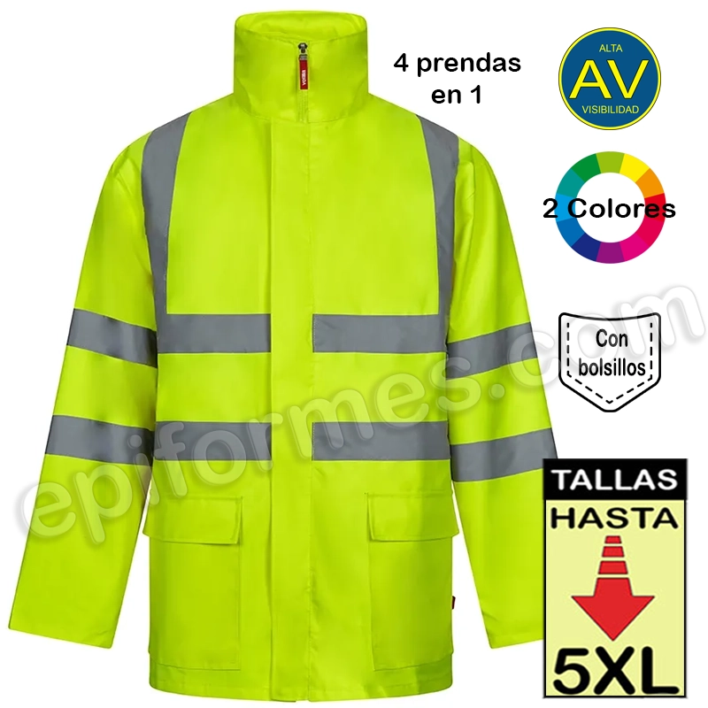 Parka 4 prendas en 1