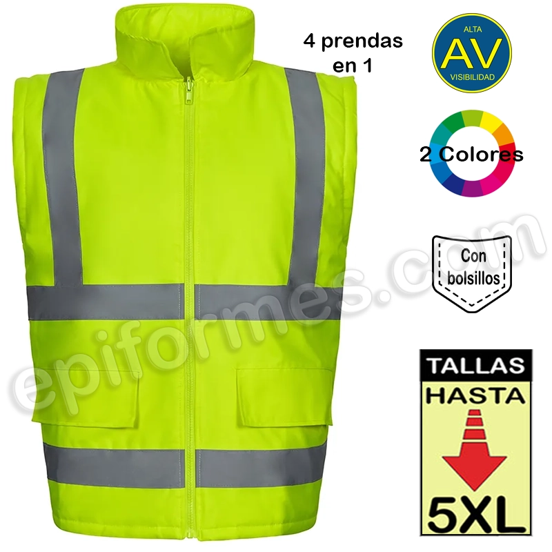 Parka 4 prendas en 1