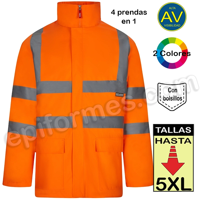 Parka 4 prendas en 1