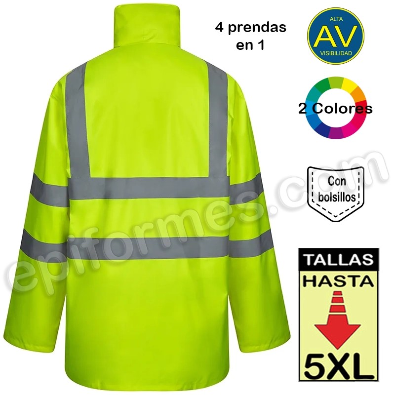 Parka 4 prendas en 1