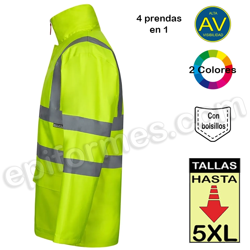 Parka 4 prendas en 1