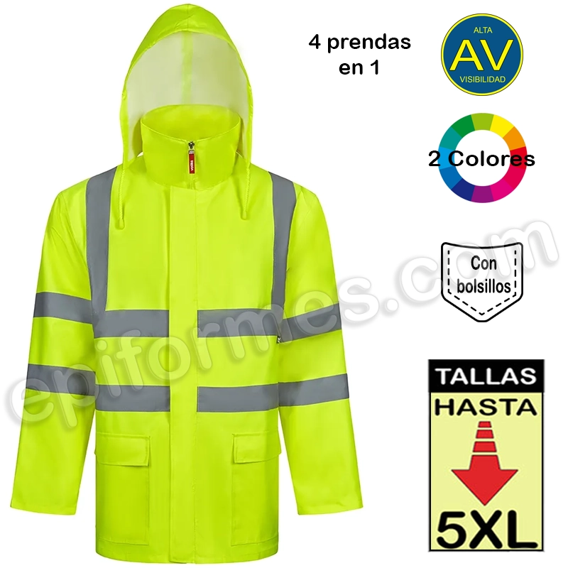 Parka 4 prendas en 1