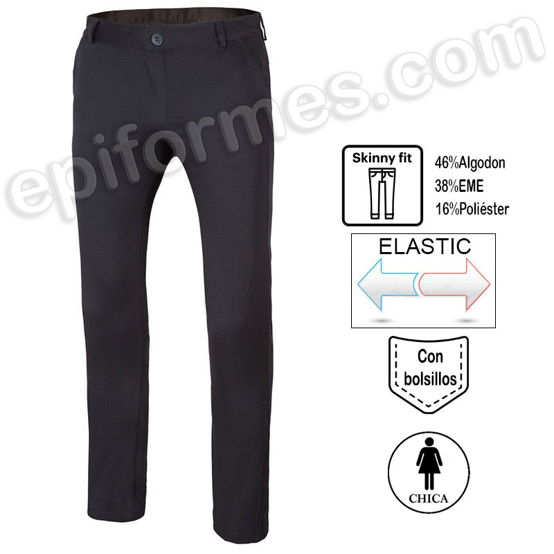 Pantalón chino stretch mujer