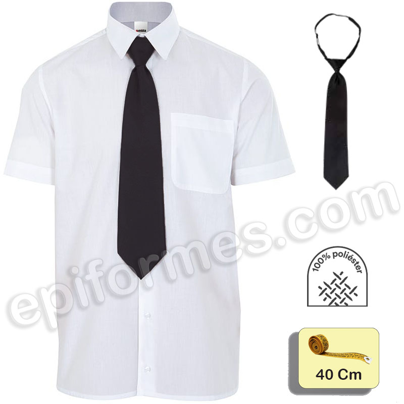 Corbata con goma, nudo hecho