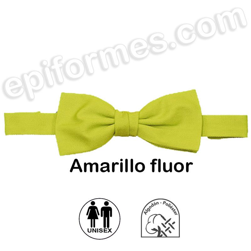 Pajarita unisex  ajustable amarillo fluor