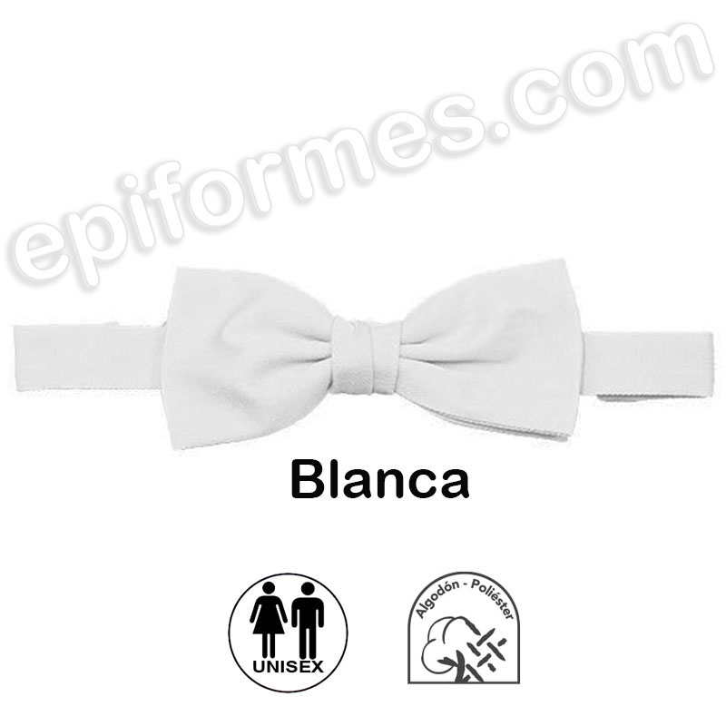 Pajarita unisex  ajustable blanca