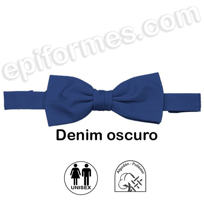 Pajarita unisex  ajustable denim oscuro