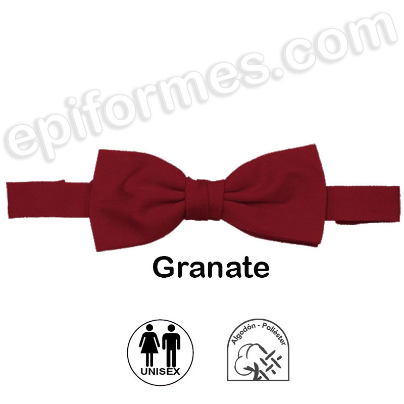 Pajarita unisex  ajustable granate