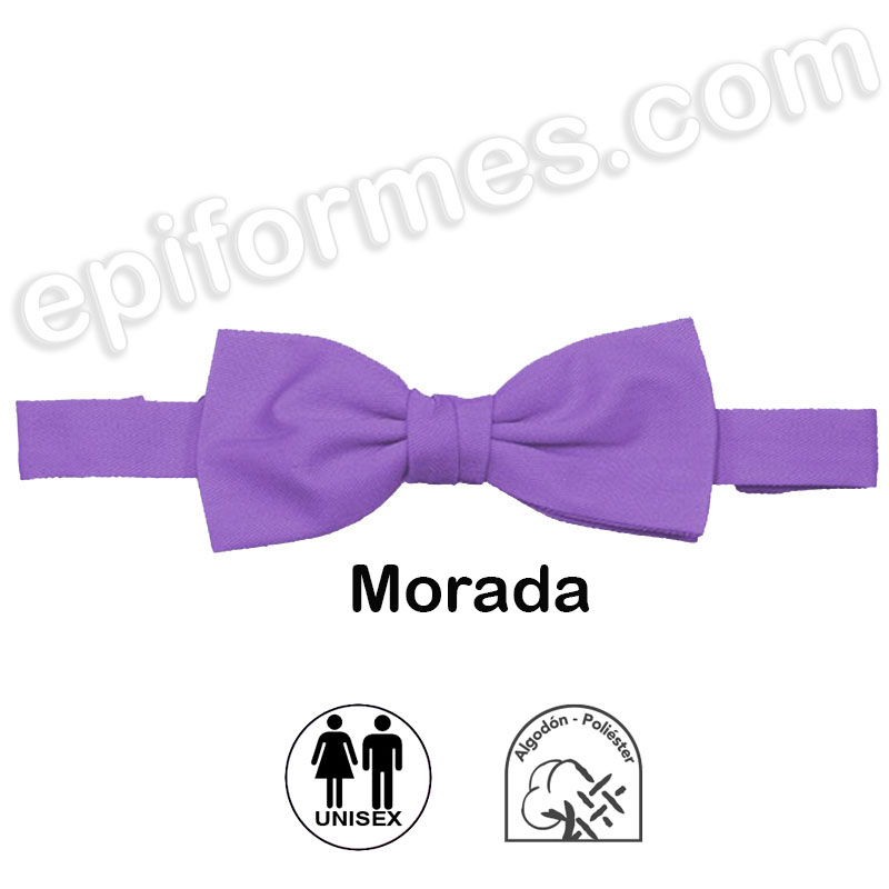 Pajarita unisex  ajustable morada