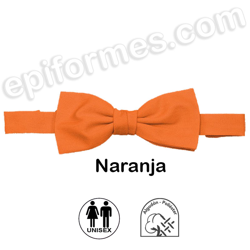 Pajarita unisex  ajustable Naranja 