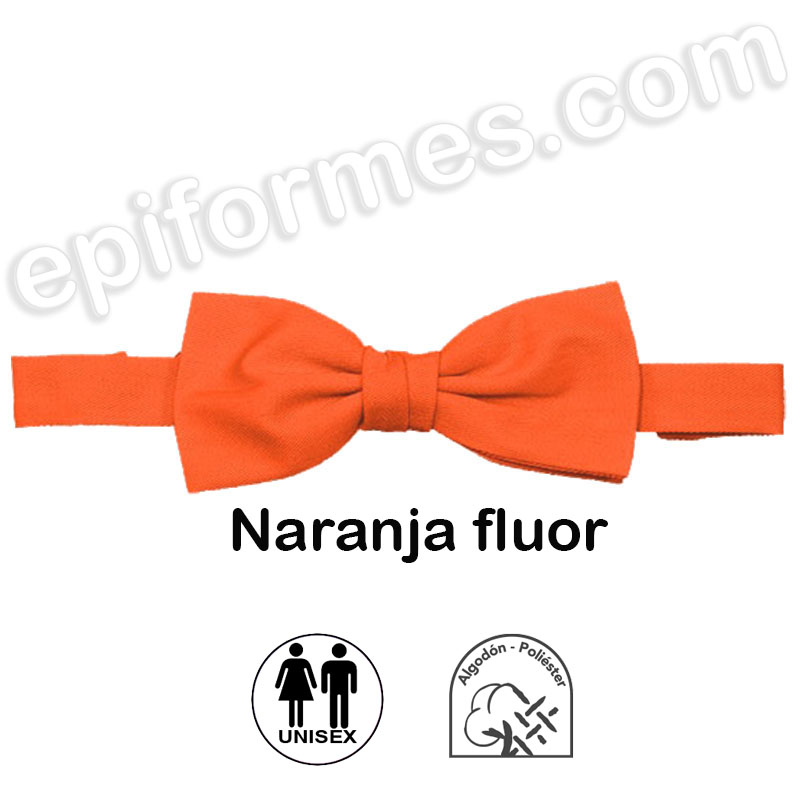 Pajarita unisex  ajustable naranja-fluro