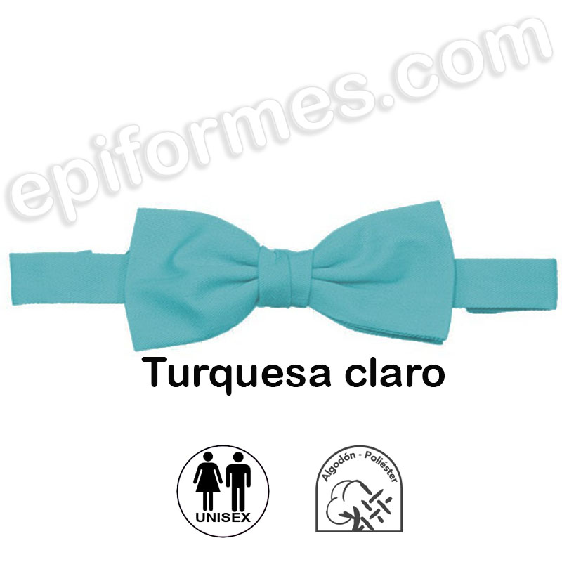 Pajarita unisex  ajustable turquesa claro