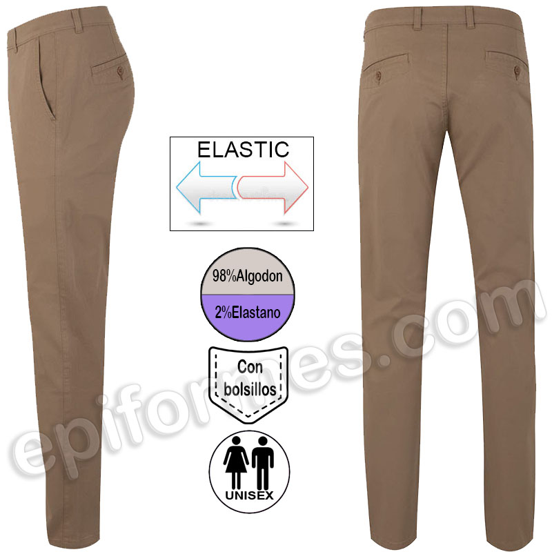 Pantalón chino stretch Beige, unisex