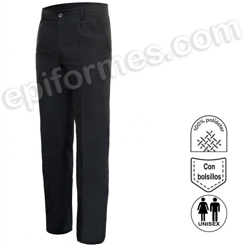 Pantalón sala, unisex, negro