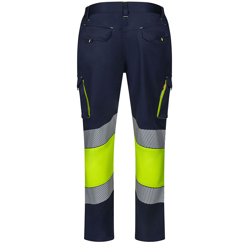 Pantalón stretch bicolor cinta segmentada