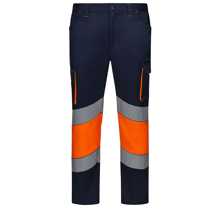 Pantalón stretch bicolor cinta segmentada