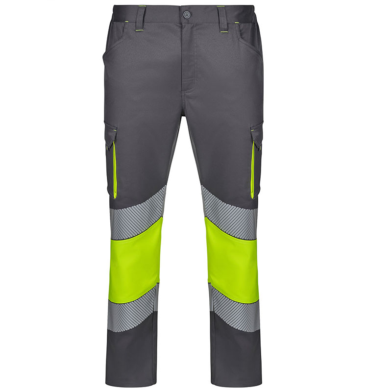 Pantalón stretch bicolor cinta segmentada