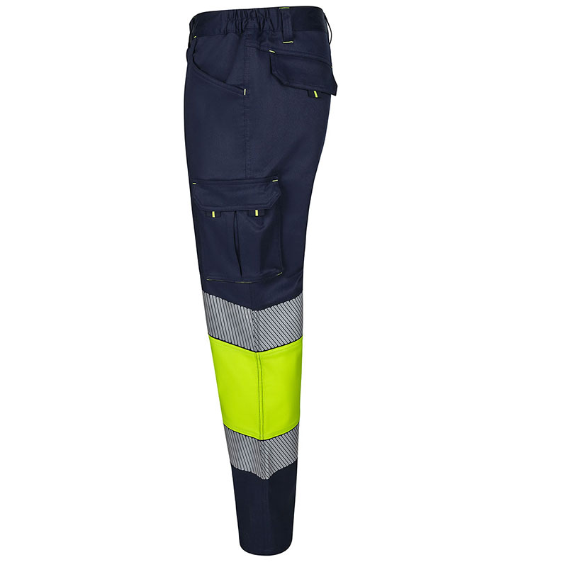 Pantalón stretch bicolor cinta segmentada