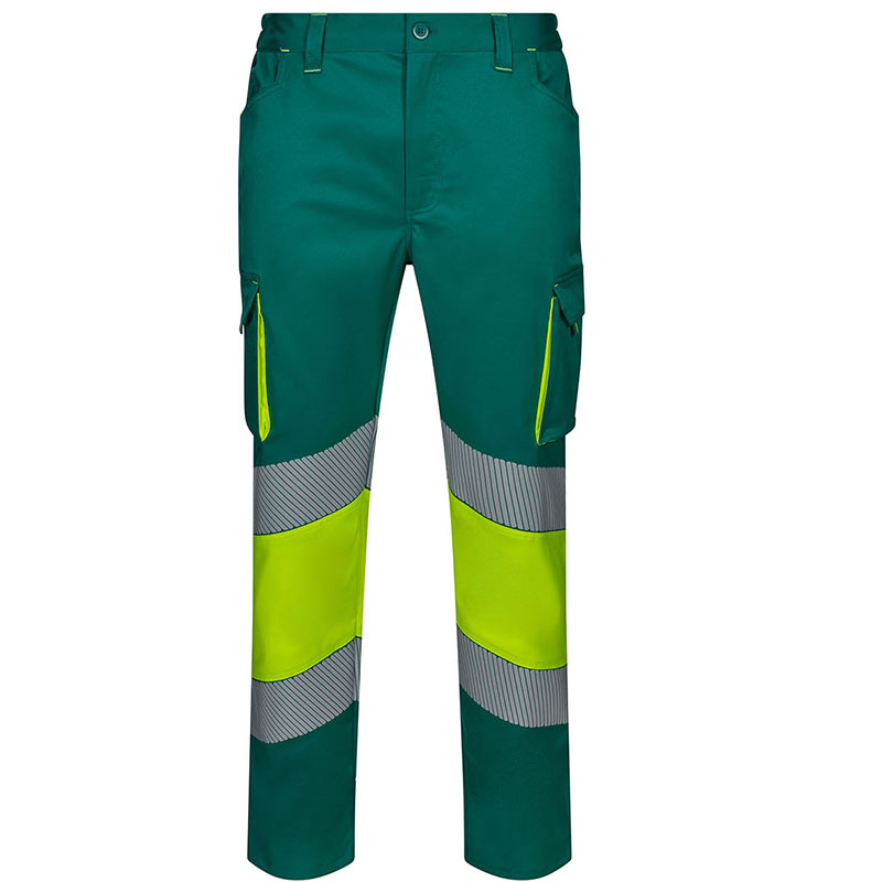 Pantalón stretch bicolor cinta segmentada