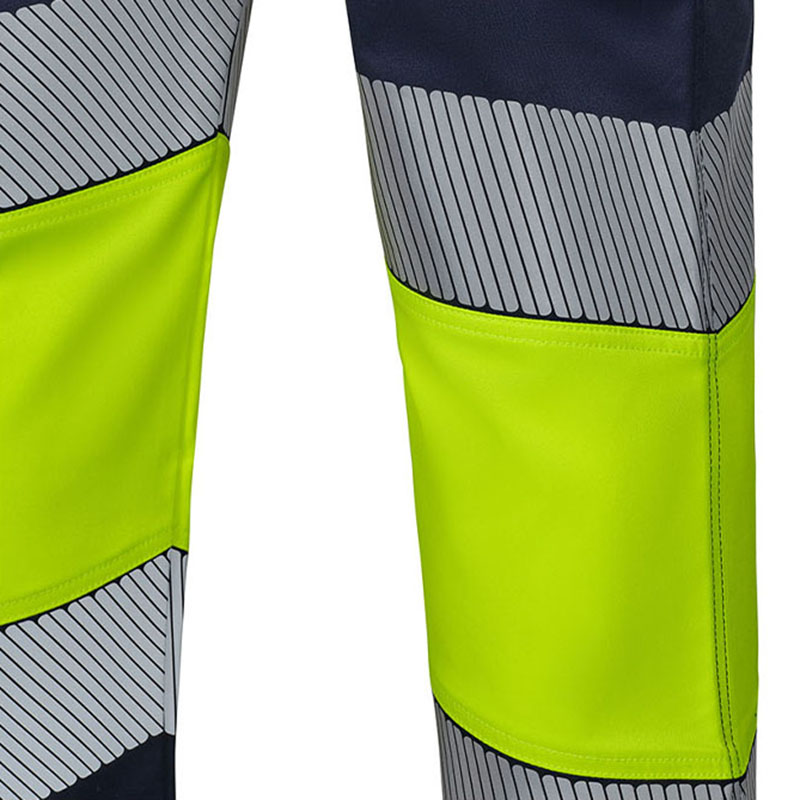 Pantalón stretch bicolor cinta segmentada