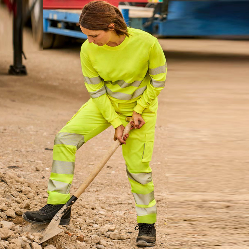 Pantalón stretch reciclado cinta segmentada mujer
