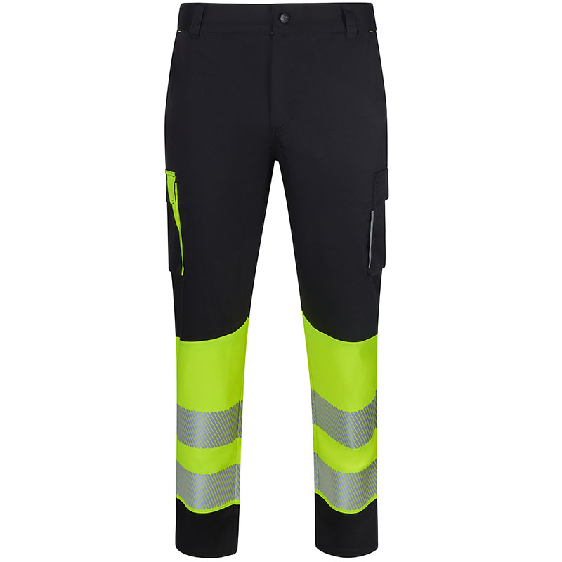 Pantalón stretch reciclado bicolor cinta segmentada