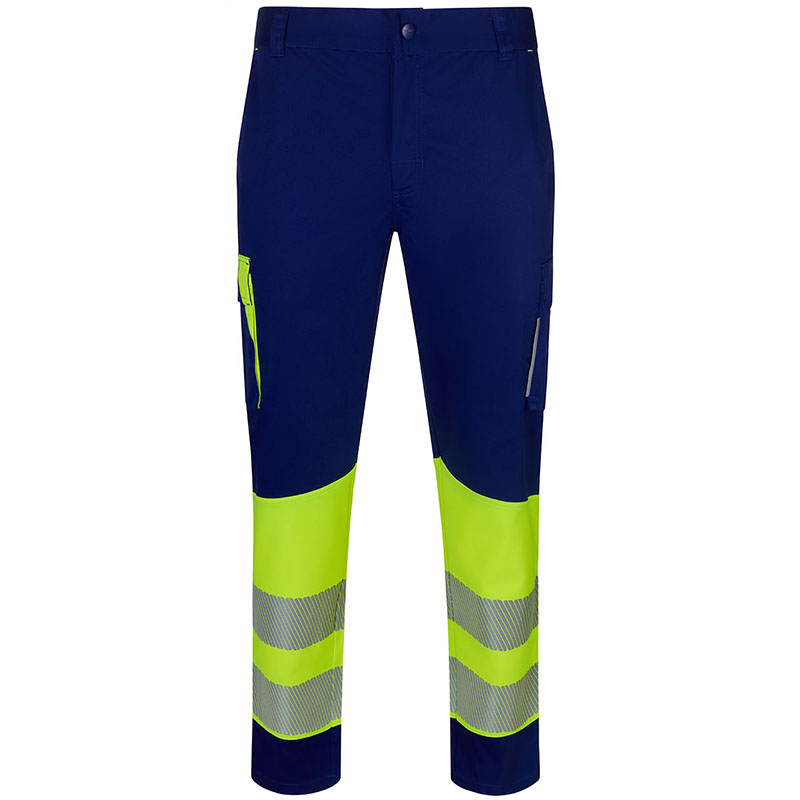 Pantalón stretch reciclado bicolor cinta segmentada