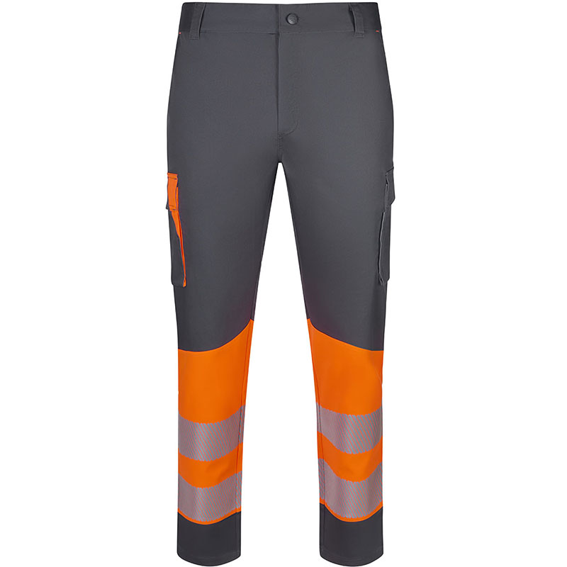 Pantalón stretch reciclado bicolor cinta segmentada